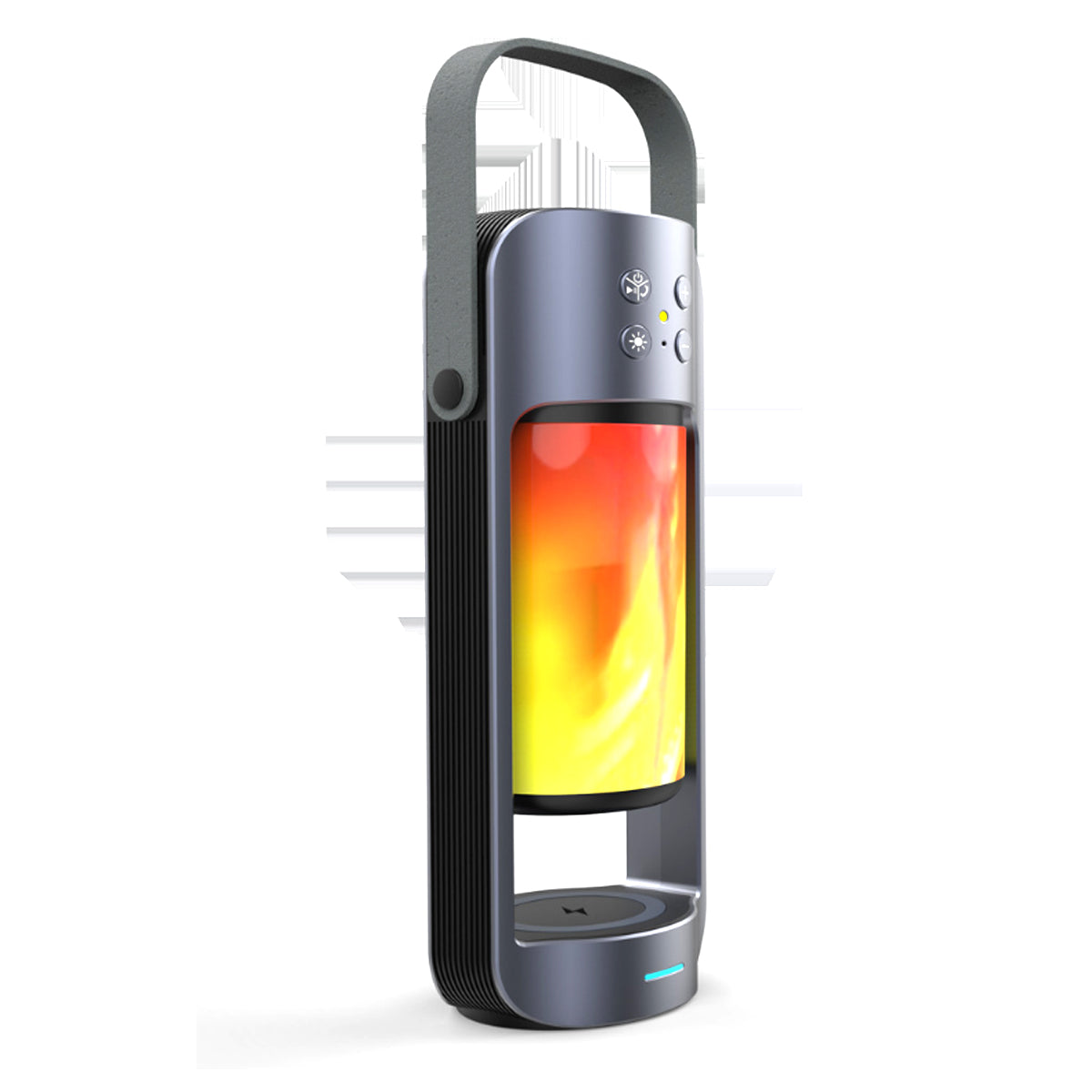 Dancing LED Flame Lantern with Bluetooth Speaker and Wireless Phone Charging