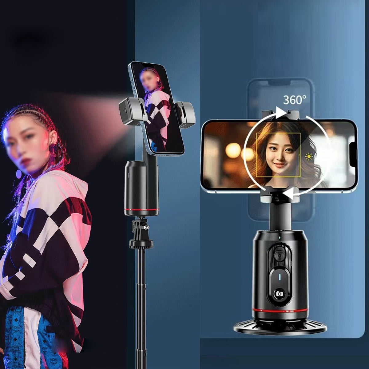 Smart Face AI Powered Gesture Control Mount For Your Phone Camera
