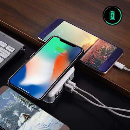 Super Multi-Power Wireless Charger With Global Adopters And Power Bank