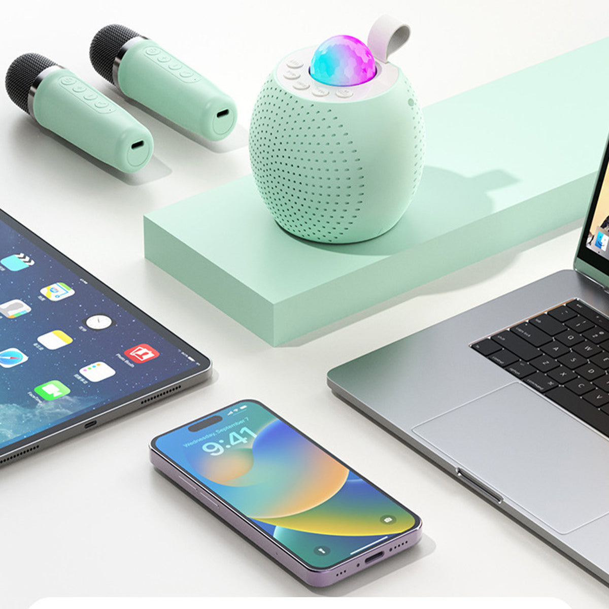 Sing A Song Karaoke Player With Dual Microphone And Bluetooth Speaker