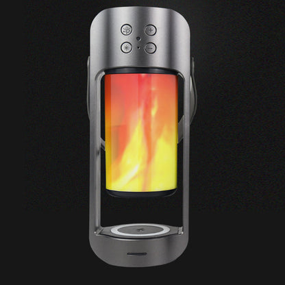 Dancing LED Flame Lantern with Bluetooth Speaker and Wireless Phone Charging