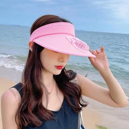Chic And Cool Summer Cap With Rechargeable Fan