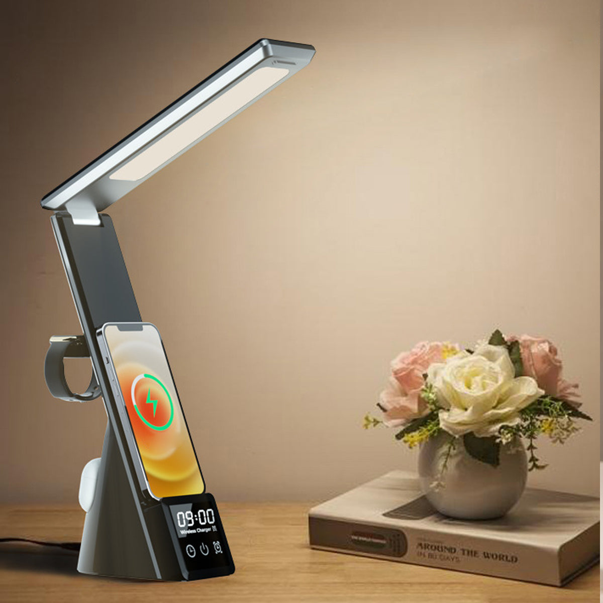 Illuminati 6 IN 1 Multifunctional Folding Desk Lamp And Wireless Charger