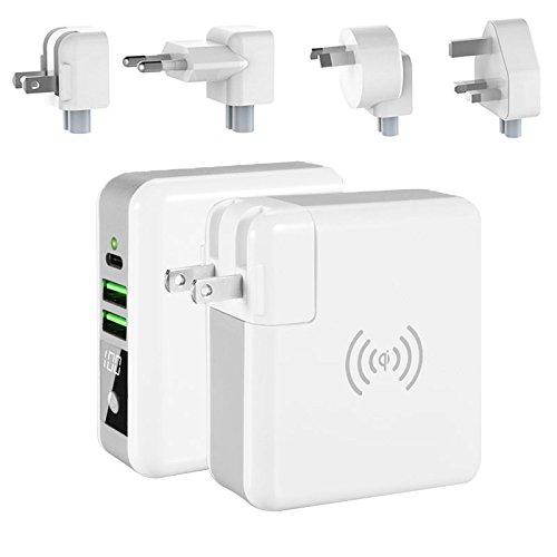 Super Multi-Power Wireless Charger With Global Adopters And Power Bank