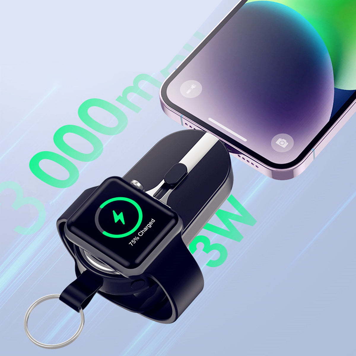 iCharge Nano Magnetic Keychain Mini Power Bank For Any Phone And Apple Watch