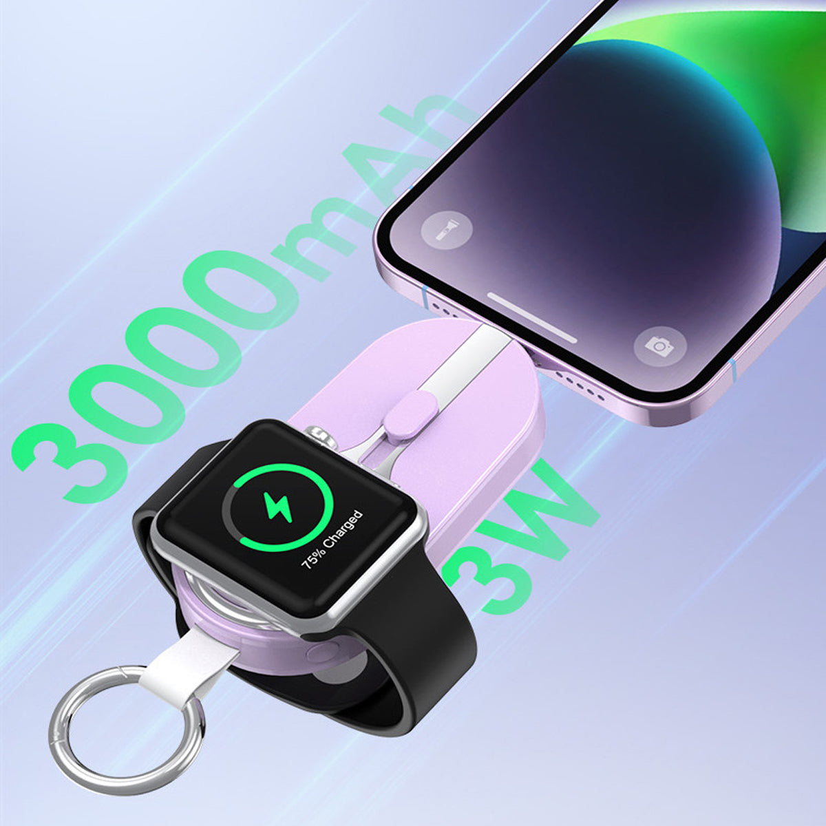 iCharge Nano Magnetic Keychain Mini Power Bank For Any Phone And Apple Watch