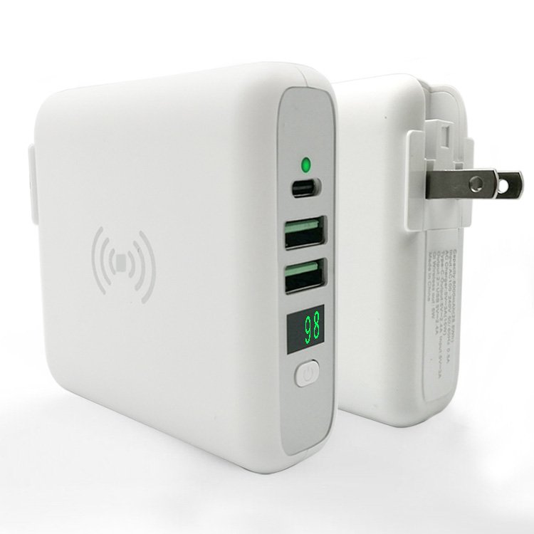 Global Gadget Worldwide Super Travel Wireless Charger With Multi Ports And Portable Charging
