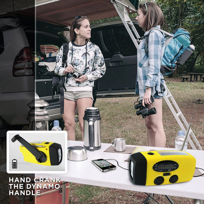 Storm Safe Emergency AM/FM/NOAA Weather Band Radio With Solar Flash Light And Built-in Phone Charger