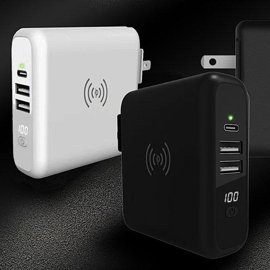 Global Gadget Worldwide Super Travel Wireless Charger With Multi Ports And Portable Charging