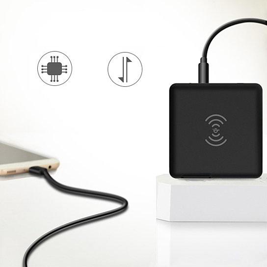 Global Gadget Worldwide Super Travel Wireless Charger With Multi Ports And Portable Charging